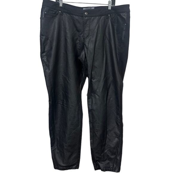 Tripp NYC Faux Leather Pants Plus Size 24 Skull Black - Picture 1 of 6